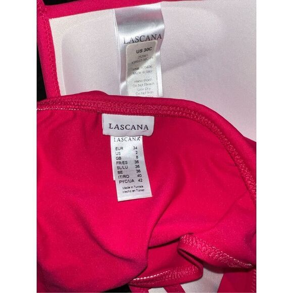 Lascana Hot Pink Barbie Pink Bikini Molded Cups Size X Small - Picture 3 of 3